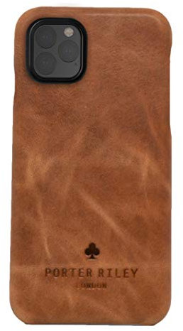 Porter Riley - Lederhülle für iPhone 12 Pro Max (6.7). Premium Ultra Dünn Echtleder Cover/Ledertasche/Backcover (Hellbraun)