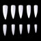 KADS No-Crease Fake Nails Tips Kit 10 Size 500Pcs Ballerina Full Cover Shaped Acrylic False Nails Tips with Case for Nail Salon and DIY Nail Art Clear White Nature Color (Big Stiletto, White)