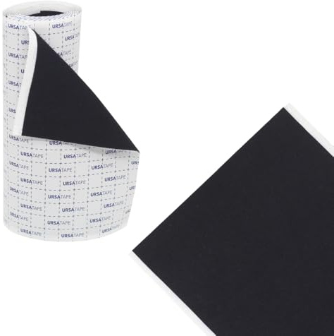 URSA Tape Rolls, Reusable & Hypoallergenic Stretchy Moleskin Rolls - Black | For Blister Prevention, Calluses, Anti Chafing, Multi-Purpose Heavy Duty Tape for Fabric, Skin, Shoes, Made in the UK