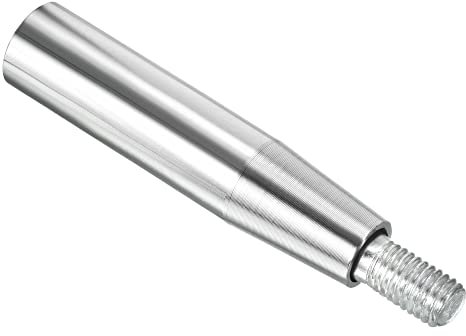 PATIKIL M10 Giratoria Manija Empuñadura, 1 Paquete 98mm Fundido Hierro Cromado Chapado Sujeción Tornillo Perilla para Muchos Tipos de Fresadoras Máquinas y Tornos, Plateado Tono