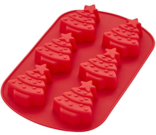 Wilton Christmas Tree Silicone Baking and Candy Mold, 6-Cavity