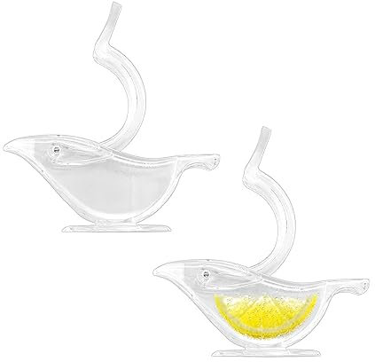 Manual Lemon Squeezers Jagowa Lemon Slice Juicer Bird Shape Transparent Acrylic Fruit Juicer Hand Juicer Squeezers For Kitchen and Bar