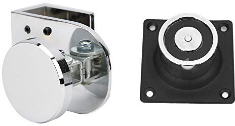 Elektromagnetischer Türstopper 60 Kg / 132,3 Lb Lineardruck Metallguss-Stahl-Türstopper für Stärkere Wand- und Bodenmontage, Tür Offen Halten
