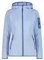 CMP - Giacca in Knit-Tech da Donna con Cappuccio Fisso, Sky-Bianco, 40