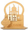 Ramadan Kalender aus Holz, Rustikaler 30 Tage Countdown Ramadan Kalender Kinder, Ramadan Adventskalender Eid, Ramadan-Kalender Elegante Mubarak Ramadan Dekoration (Runden)