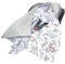 Medi Partners Einschlagdecke Baby Babyschale 100% Baumwolle für Sommer 85x85cm Kinderwagen Kuscheldecke universal Baby Decke Einschlagdecken Babydecke Buggy Autositz (Hirsch mit grauem Waffel)