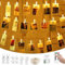 Hengxinchen 10M 100 Led Lichterkette mit Klammern für Fotos, Lichterkette Fotoclips mit Fernbedienung und Timer, Lichterkette Batterie für Wohnzimmer, Weihnachten, Hochzeiten, Party Bilder Aufhängen