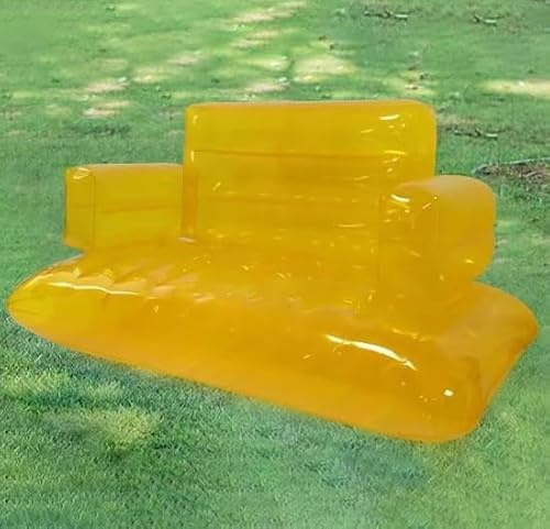 XHHBS Transparente klare aufblasbare Sofa Sitz Double Person Blow up Stuhl Indoor Outdoor-Möbel for Schwimmbad, Schlafsaal, Hof, Parteien & Veranstaltungen -100% wasserdicht