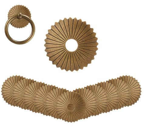 SUPERFINDINGS 12 Arandelas Redondas de latón para Placa Trasera, Junta de Bronce Antiguo de 1.09 Pulgadas, decoración clásica de Muebles para cajón, tocador, Armario, Armario, decoración