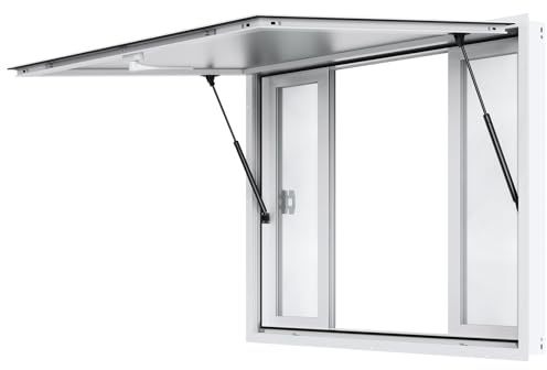 VEVOR Concession Window for Food Truck, 48x36 Aluminum Alloy Service & Awning Door with 4 Sliding Windows & Drag Hook