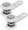 Lurrose 2Pièces Poulie Double à Roulements pour Rideaux de Roues Coulissantes et Installation Facile pour Portes et Fenêtres Durable