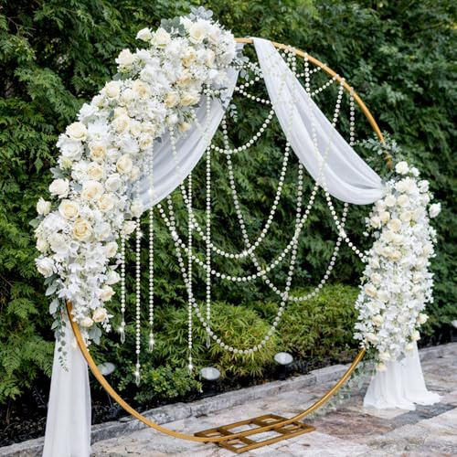 Giegxin 24 Pcs 78 ft Pearl Backdrop Garland, Faux Pearl Hanging String