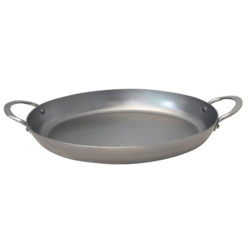 De Buyer Roastingpan Oval Mineral 36 cm Grau Stahl
