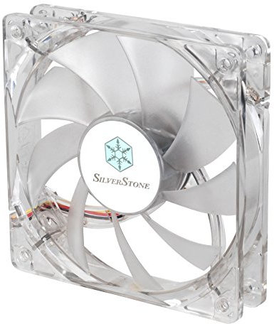 SilverStone SST-FN121-P-RL - FN Series Computer Case Cooling Fan 120mm, Low Noise, High Airflow, 9-bladed, 4x red LEDs