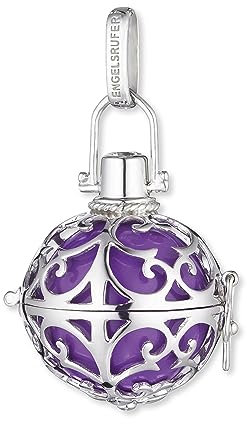 Engelsrufer Classic Anhänger für Damen S 925er-Sterlingsilber mit lila Klangkugel