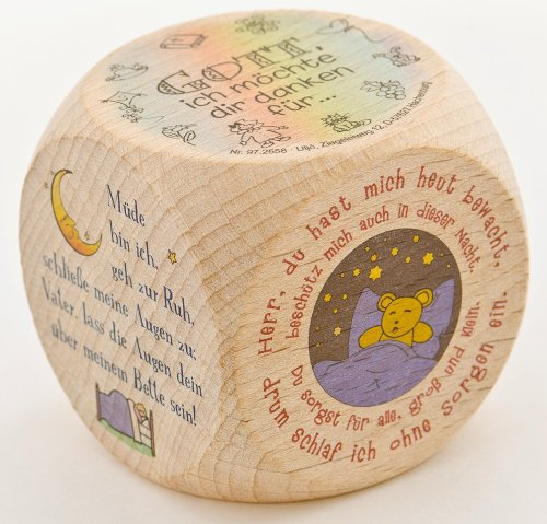 Unbekannt - Christliche Geschenkideen Kleiner GEBETSWÜRFEL 5cm (Abendgebete)