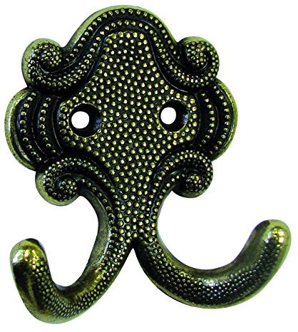 HSI 501010 Mantelhaken Zamak altmessing L 70 x B 60 x H 25mm