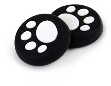 Cubierta de silicona para joystick analógico para controlador Dualshock 4 de PS4 Pro, Slim, controlador de Xbox One, Xbox One S, Elite, Xbox 360, PS3, PS2, Wii U, serie de gatos Green blanco