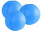 Matissa Papierlaternen, gemischte Farben, 3er-Pack, runde Papierlaternen, Lampenschirm, Party-Dekoration (blau, 25 cm)