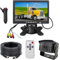 12V 24V Vehicle Rear View Backup Camera and 7'' HD TFT LCD Reversing Monitor System for RV Truck Trailer, Waterproof Night Vision Reverse Camera, with 33ft 4Pin Aviation Connector Cable