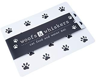 CGB Giftware | Cat Food and Water Mat | Placemat | Pet | Feeding Time | Woofs & Whiskers Range | GB04416