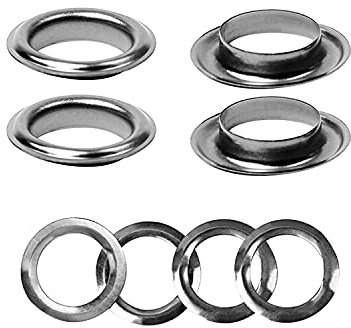 WedDecor 30mm Bronze Laiton Œillets avec Rondelles pour Vêtements et Maroquinerie, Rondelles pour Vinyle Bannières & Toile Support, DIY Projets - Pistolet Métal, Pack of 25