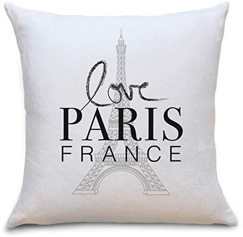 OWLBOOK Paris France Flauschige Kissenhülle mit Sprüchen Geschenke Geschenkideen für Paris Liebhaber zum Geburtstag