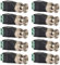 Connettori per balun video BNC maschio, adattatore per balun video connettore BNC maschio usuale, connettori video coassiali per terminali a vite 10 pezzi