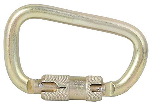 Locking Carabiner Outdoor,High Load Bearing Master Lock D-Shaped Carabiner Steel for Climbing, Rigging, Ropes, Hammocks, Camping(golden) Mountaineering Camping Supplies Climbing And Camping Equipment