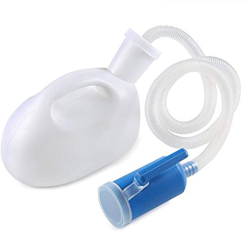 YUXINCAI Männliches Bett Urinal Herren Urinflasche Töpfchen Pee Collector 2000MLmit 1.6M Tube für Krankenhaus Home Camping Car Travel