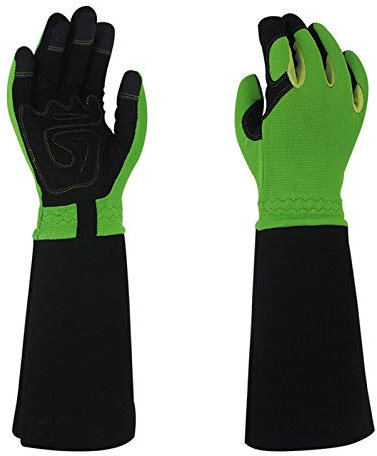 Lange Gartenhandschuhe,Professionelle Pannensichere Handschuhe Zum Beschneiden Von Rosen Und Zum Trimmen Von Kakteen,LangäRmliges Geschenk FüR MäNner,Frauen,Gartenhandschuhe,Grasfaser-13,8 (Rot,Grün)
