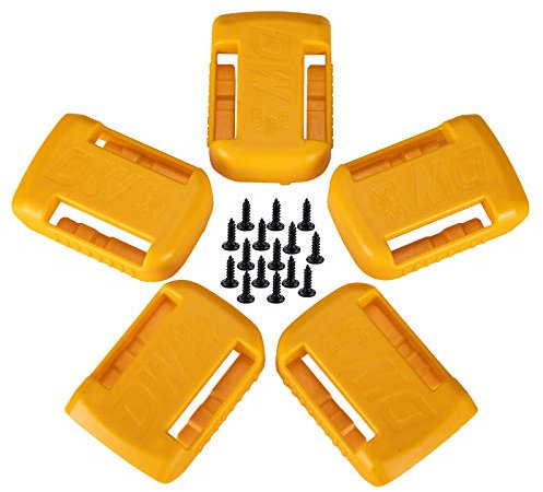 5 Pack Battery Holder for Dewalt 20V / 60V Battery MOUNTS/Hanger/Dock Holder Fit for DCB200 DCB203 DCB205 Battery