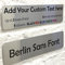 ShopQuality4U Personalised Mirror Aluminium Metal Plaque Bespoke Sign Childs Bedroom Door Add Own Text - in Berlin Sans Font (20 x 5 cm, 7.8 x 2 inches)