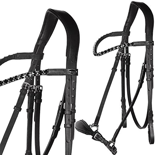 Heinick-Reitsport Trense Soft Hannoveranisch verstellbar Stride Schwarz ~ Glow-Black ~ Warmblut