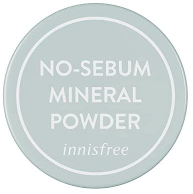 Innisfree No-Sebum Mineral Powder, 0.2 oz (5 g) - Official Korean Product Face Powder, Sebum Control, Finishing Face Powder, Poreless, Primer, Anti-Glare, Sebum, Excess Sebum, Sebum Adhesion