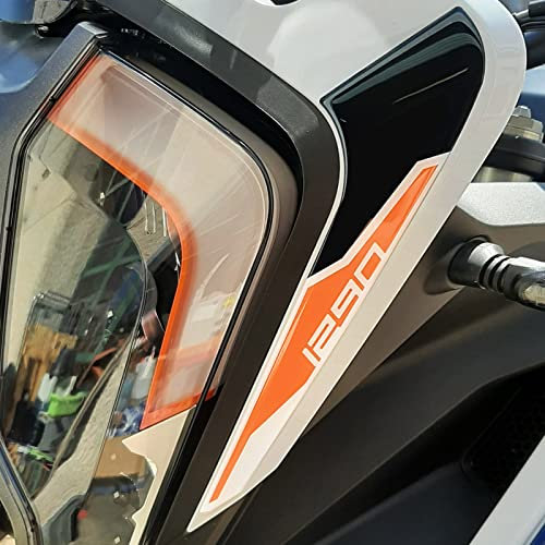 Resin Bike Aufkleber für Motorrad Kompatibel mit KTM 1290 Super Adventure R 2021. Rücklichtschutz vor Stößen und Kratzern. 3D-Harzklebstoff - Stickers - Made in Italy