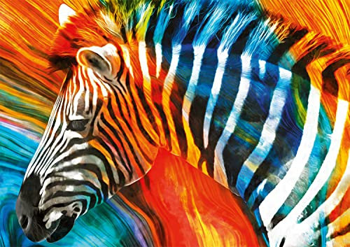 Buffalo Games - Color Explosion - Buntes Zebra - 300 große Puzzleteile