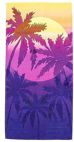 NORTHWEST Classics Strandtuch, 76,2 x 152,4 cm, magentafarbenes Sonnenuntergang-Design