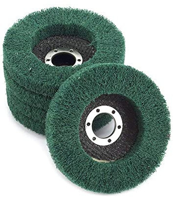 Toranysadecegumy 5Pcs Nylon Fiber Flap Wheels Polishing Buffing Wheel Scouring Pad Grinding Disc for Angle Grinder for Metal Polisher
