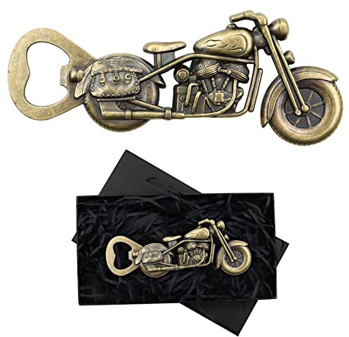 VEGCOO Motorrad Bier Flaschenöffner Männer Geschenk, Valentinstag für Männer, Vintage Motorrad Flaschenöffner, Geburtstagsgeschenk für ihn, Papa, Vater, Ehemann, Opa, Freund (Bronze)