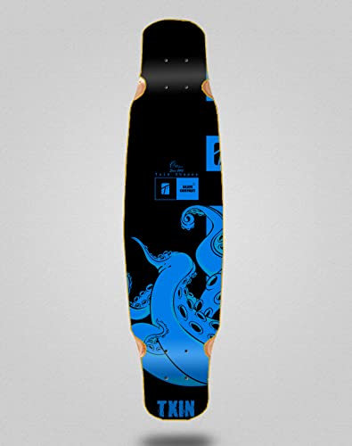 Txin Skate Skateboard Longboard Deck Mix Bamboo 46x9 Octopus Blue
