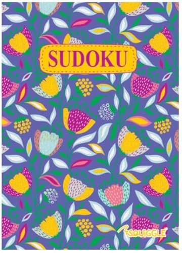 Sixstore Pocket Floral Sudoku Challenge Bücher – 110 Puzzles pro Buch, Blau