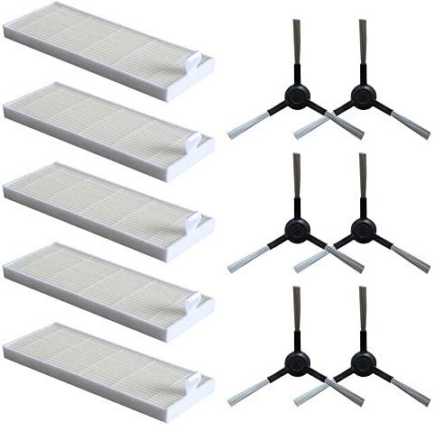 YUANMI 6 pièces brosses latérales 5 pièces filtres, for Eziclean Power Animal Robot for Laveur Aqua Robot aspirateur pièces Filtre HEPA