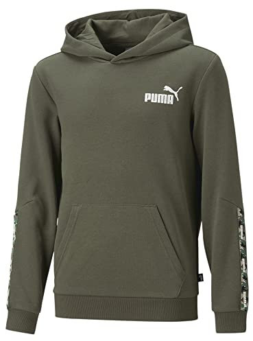 PUMA ESS Tape Camo Hoody Kinder Sweatshirt Kapuzenpullover grün 673235, Bekleidung:152