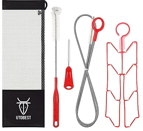 UTOBEST Trinkblase Reinigungsset, Wasserblase Reinigungsbürste 4 in 1, für Universal Wasserspeicher, rot, 1 Set