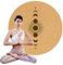 VBVARV Yogamatte Aus Kork Runde Hot-Yoga-Matte rutschfest, Stoßdämpfend Trainingsmatte Umweltfreundlich, Extra Dick Für Bikram, Hot Yoga Und Workouts,04,70cm