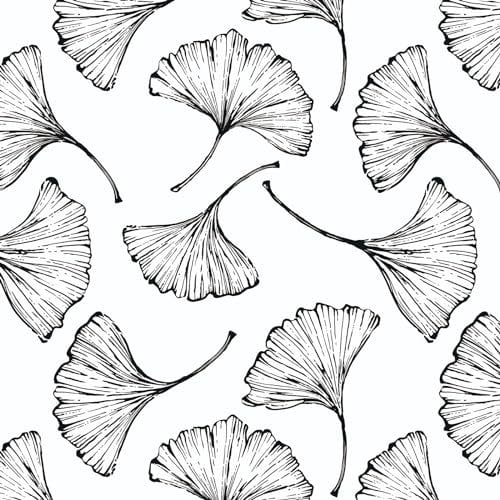 Yomshi Papier peint autocollant motif feuille noir et blanc - 44 cm x 3 m - Papier peint autocollant en plastique imperméable pour meubles - Pour salon, chambre à coucher, mur