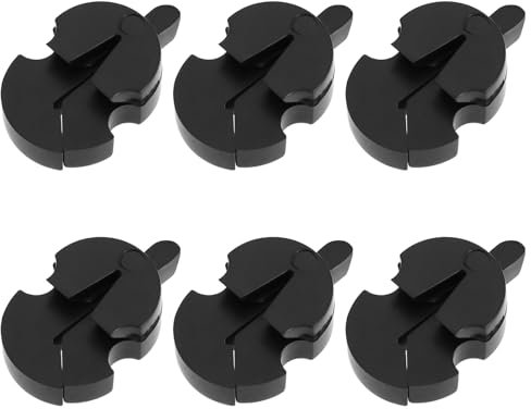 SG Store 6 Stück Violine Gummi Dämpfer Violine Schalldämpfer Musikzubehörteile für Heimübungen, Konzerte Studioproben, Schwarz