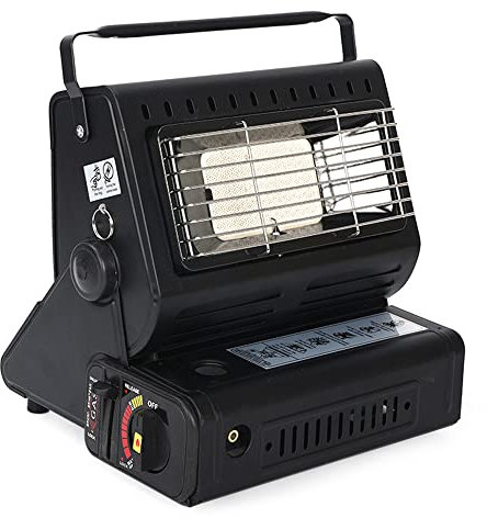 1300 W keramisk gasvärmare gasvärmare utomhus camping fiskebrännare svart