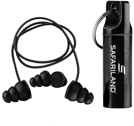 Safariland Pro Impulse Gehörschutz, In-Ear-Ohrstöpsel mit Schlüsselanhänger-Aufbewahrungsbox – Gehörschutz für Schussreichweite, Schießen und Jagd